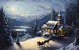 Sunday Evening Sleigh Ride by Thomas Kinkade